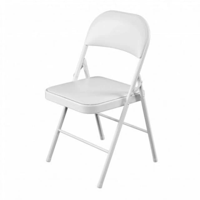 Oypla Padded Folding Metal Desk Office Chair White unisex