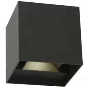 Searchlight Arizona Outdoor LED Wall Light, Adjustable Shutters Black 4000K IP44