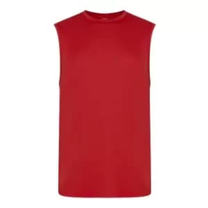 AWDis Just Cool Mens Smooth Sports Vest (S) (Fire Red)