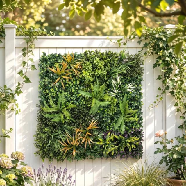 OUTSUNNY Grass Wall Panels, Greenery Backdrop Panels, Green Size: 100cm x 100cm Green Unisex 100cm x 100 cm