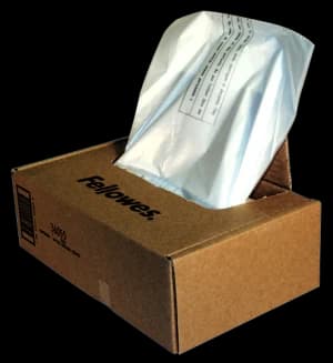 Fellowes Waste Bags Capacity 165 Litre 1 x Box of 50 Bags for