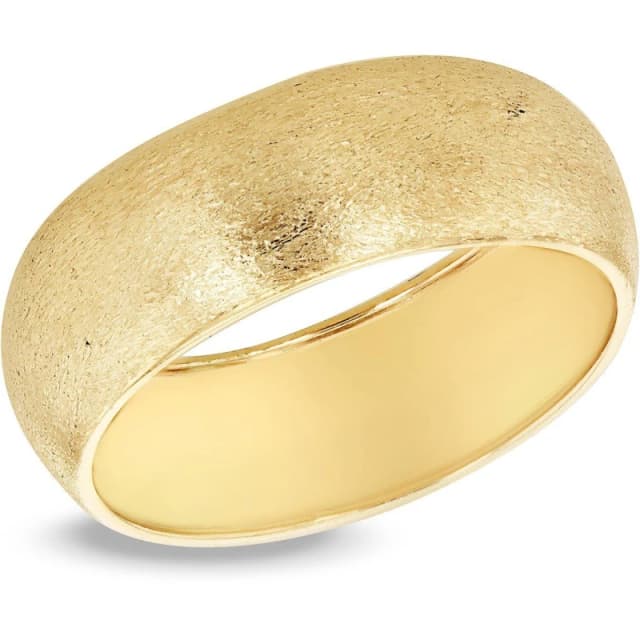 Be You 9ct Gold Satin Band Ring Yellow Gold female L