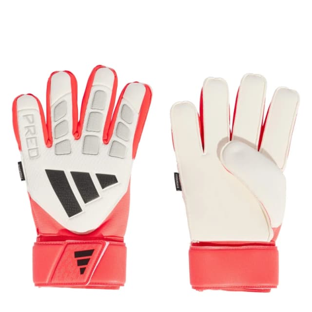 adidas Predator Match Fingersave Goalkeeper Gloves Adults White/Red unisex 7