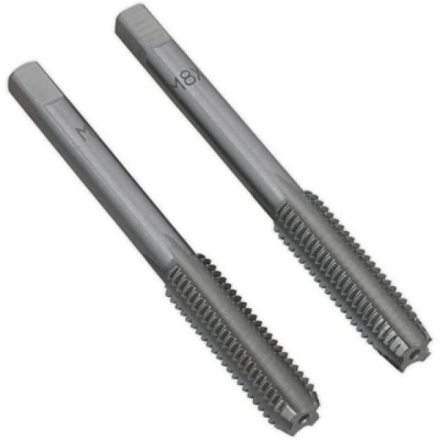 Loops 2 PACK - M8 x 1.25mm Taper & Plug Tap Set - Premium Steel - Socket Threading Bit Metallics