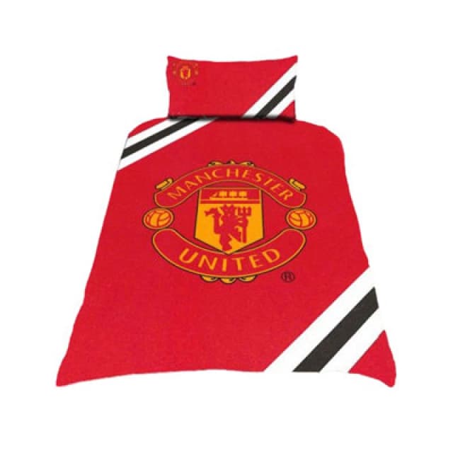 Manchester United Fc Core Stripe Duvet Set Clic Green (Single)