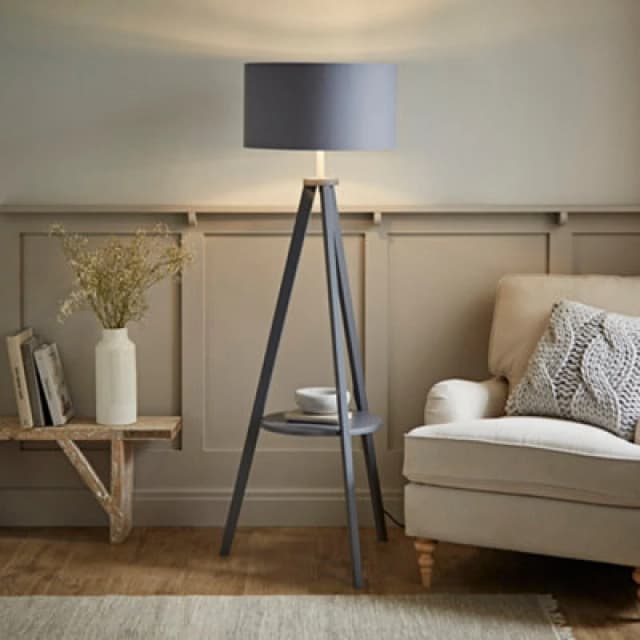ValueLights ValueLights Grey Floor Lamp Grey One Size Unisex 5016529000433