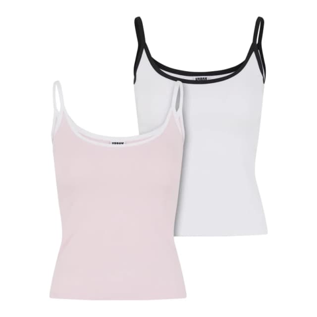 Urban Classics Womens tank top Urban Classics Contrast Basic (x2) Rose Female S