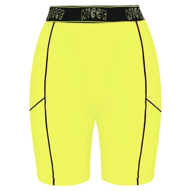 Nicce Carbon Cycling Shorts Womens - Yellow Yellow 12