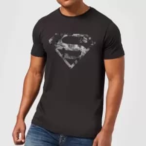 DC Originals Marble Superman Logo Mens T-Shirt - Black - XS