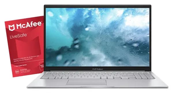 ASUS Vivobook 15 15.6" i3 8GB 512GB Laptop Bundle - Silver