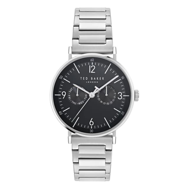 Ted Baker Mens Phylipa Quartz Analogue Watch Silver male One Size