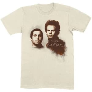 Simon & Garfunkel - Faces Unisex Large T-Shirt - Neutral