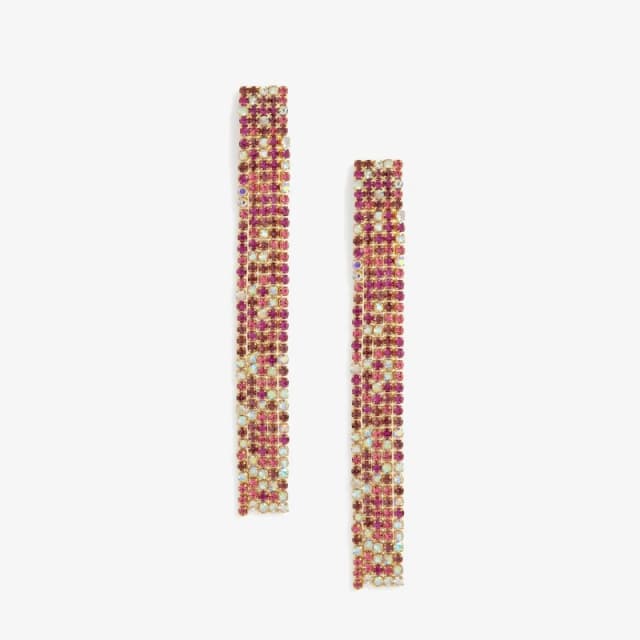 Mood Pink Diamante Drop Earrings Jewellery Sets One Size Pink 72787906000