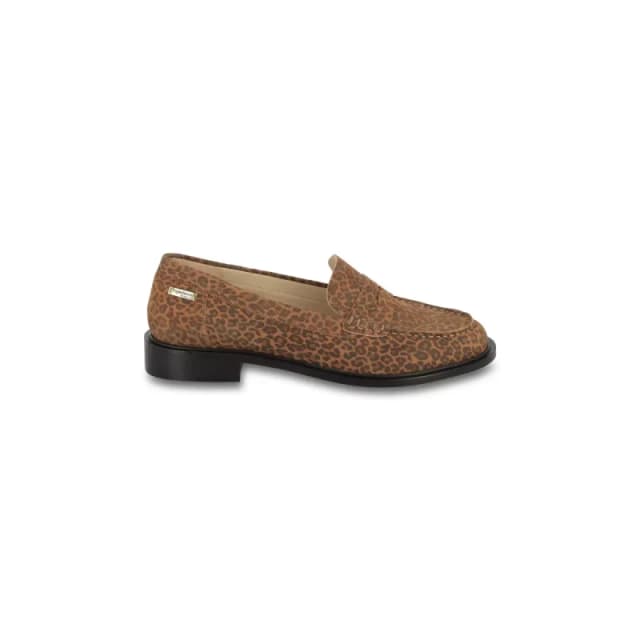 LES TROPEZIENNES PAR M.BELARBI Lucie Leather Loafers Leopard Print Women 36 (3.5);37 (4);38 (5);39 (5.5 to 6);40 (6.5);41 (7)