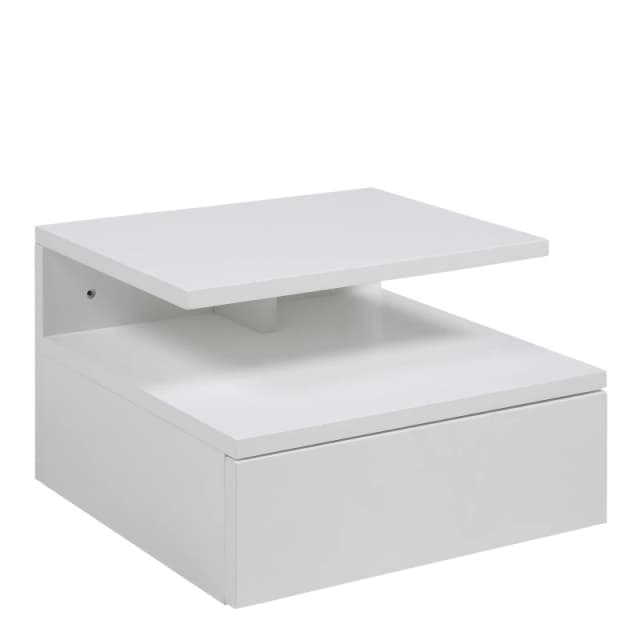Furniture To Go Ashlan Bedside Table With 1 Drawer In White