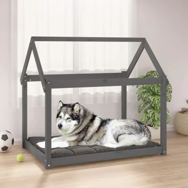 VIDAXL Vidaxl - Dog Bed Grey 111x80x100cm Solid Wood Pine 8720287207160