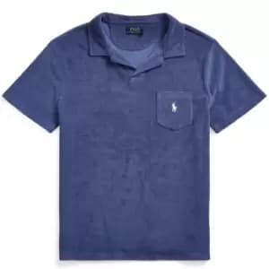 Polo Ralph Lauren Terry Towelling Polo, Light Navy, Male, Shirts, 710835786004