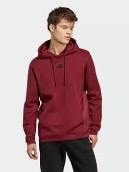 adidas Sportswear City Escape Hoodie - Brown, Burgundy, Size L, Men