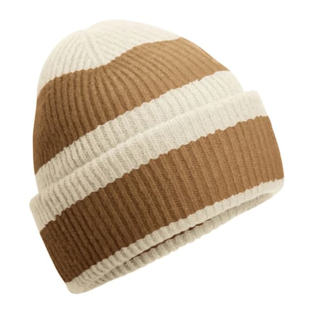 Beechfield Beechfield Men Colour Block Beanie in Ivory Ivory One Size Male 5063693917449