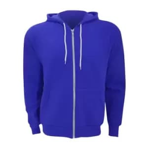 Canvas Unixex Zip-up Polycotton Fleece Hooded Sweatshirt / Hoodie (XS) (True Royal)