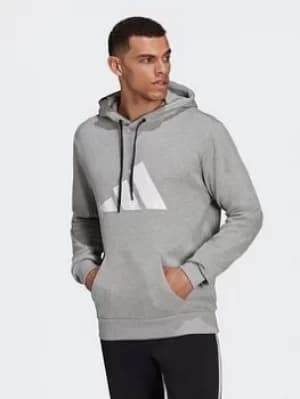 adidas Sportswear Future Icons Logo Graphic Hoodie, Grey, Size 2XL, Men