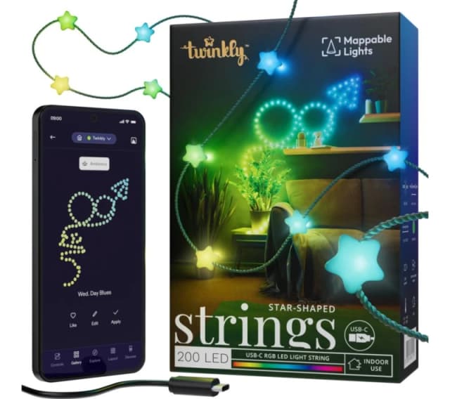 TWINKLY Strings Star Smart 200 RGB LED String Lights - 13 m 8053614841226