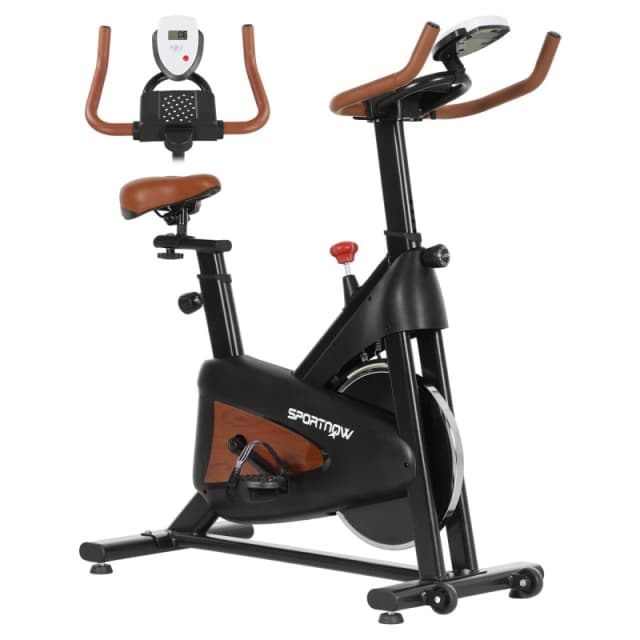 SPORTNOW SPORTNOW Quiet Stationary Exercise Bike with Adjustable Seat - Black