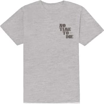 James Bond 007 - No Time To Die & Logo Unisex Large T-Shirt - Grey