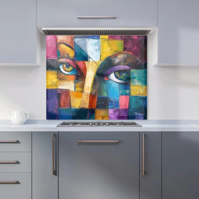 Warren Reed - Designer Fragmented Vision: Eyes Of The Soul Kitchen Splashback Size: 600mm x 650mm Multicolor Unisex 600mm x 650mm