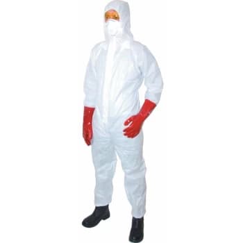 Guard Master Disp' Hooded Coverall White (XL) - Tuffsafe