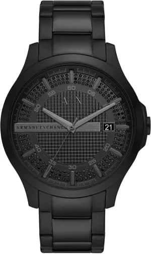 Armani Exchange Mens Three-Hand Date Stainless Steel Watch - Black