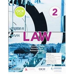 OCR A Level Law: Book 2 by Nicholas Price, Richard Wortley, Jacqueline Martin (Paperback, 2017)