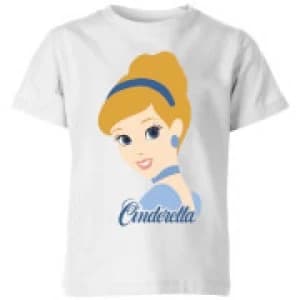 Disney Princess Colour Silhouette Cinderella Kids T-Shirt - White - 11-12 Years