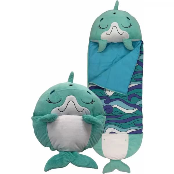Happy Nappers Blue Disco Dolphin Large Sleeping Bag