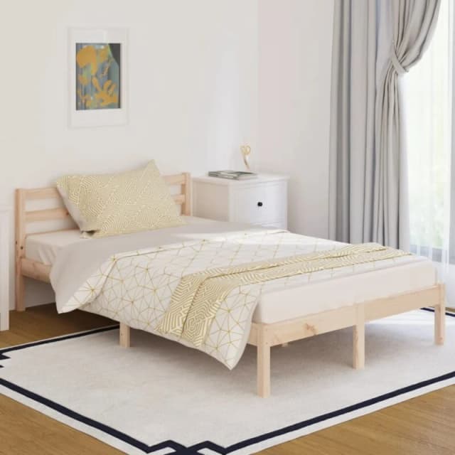 VIDAXL Bed Frame without Mattress Solid Wood Pine 120x200cm Vidaxl 8720286877531
