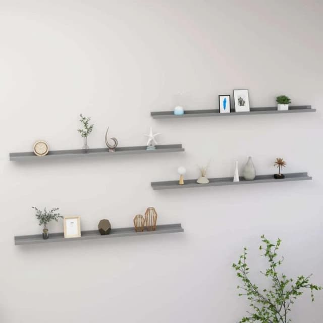 VIDAXL Wall Shelves 4 pcs Grey 115x9x3cm Vidaxl 8720286417799