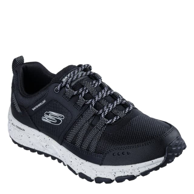 Skechers Womens Escapeplan Waterproof Walking Shoes Black/White female 2 (35)