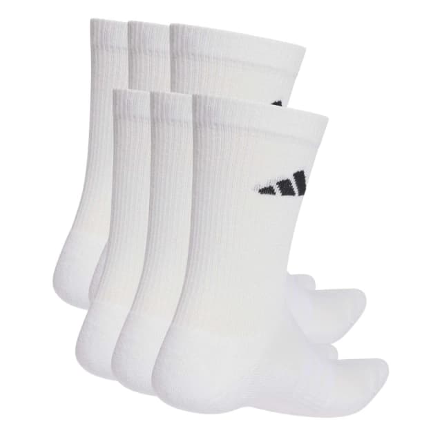 adidas C Spw Crw 6p Crew Sock Unisex Kids White/Black unisex 10 - 11.5k