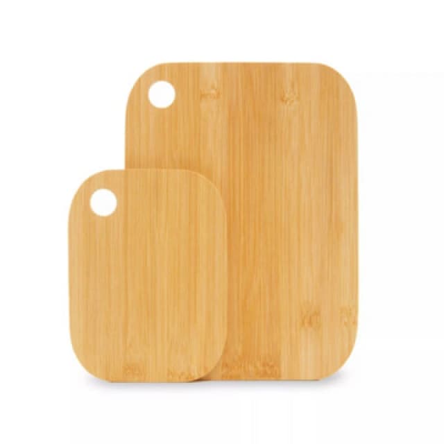 Premier Housewares Dahra Set Of 2 Cutting Boards, Bamboo Wood Natural