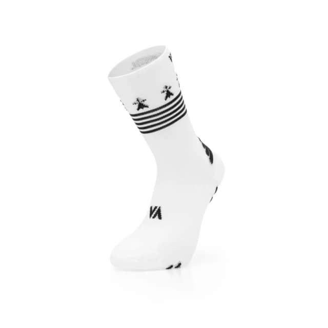 Football Socks Vertical Marin Breton Blanc Unisex 45/47