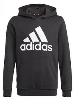 adidas Boys Junior B Bl Hoodie - Black/White, Size 11-12 Years