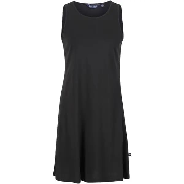 Regatta Womens Kaimana Printed Jersey Swing Silhouette Dress UK 10- Waist 27', (68cm) Black RWD035-800-10