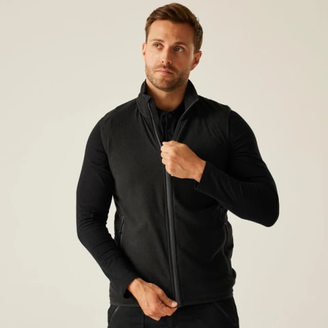 Regatta Mens Navigate Fleece Bodywarmer Black Seal Grey male S
