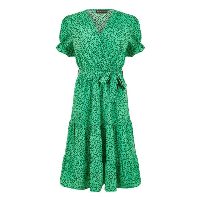 Mela London Mela London Green Animal Print Midi Dress Green 8