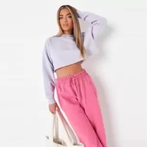 Missguided Brushed Cropped Sweat - Purple