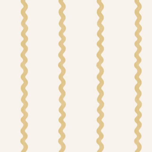 Holden Decor Do The Wiggle Stripe Ochre Children's Wallpaper, Yellow 13980