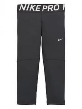 Nike Girls Nike Pro Capri Tight - Black