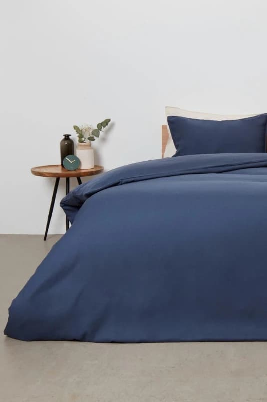 Panda London Bamboo & French Linen Complete Bedding Set in Navy Size: Double Navy Unisex Double