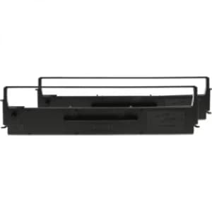 Epson C13S015614 Black Fabric Ribbon Twin Pack
