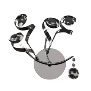 Kurlz Wall Lamp 2 Light G4 Polished Chrome/Crystal, NOT LED/CFL Compatible